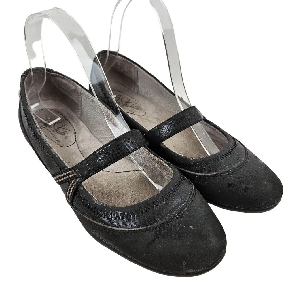 Life Stride Shoes Womens 8.5 Black Leona Mary Jane Flats Casual Soft System